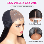 Wear Go Short Loose Wave 6×5 Lace Wig Barrel Curls Glueless Wig Pre Cut Lace 180% Density - Image 12