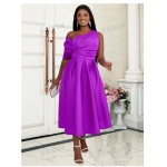 ELEGANT ONE-SHOULDER MIDI DRESS