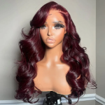 Dark 99J Color Body Wave 13×4 HD Lace Frontal Wig 100% Human Hair Pre Plucked - Image 6