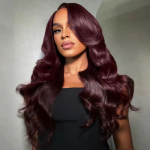Dark 99J Color Body Wave 13×4 HD Lace Frontal Wig 100% Human Hair Pre Plucked - Image 7