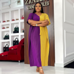 ROYAL GLAM TWO-TONE MAXI DRESS - Image 2