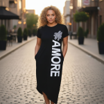 Casual Chic Graphic Long shirt Dress