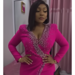 Hot Pink Luxury Embellished Wrap Gown - Image 3