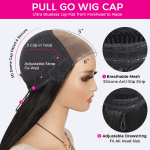 Brown/Dark Burgundy Color Pre Styled Butterfly Layered Cut Loose Body Wave 6×5 Glueless Closure Wig - Image 13