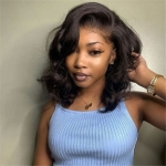 Wear Go Short Loose Wave 6×5 Lace Wig Barrel Curls Glueless Wig Pre Cut Lace 180% Density - Image 5
