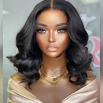 Wear Go Short Loose Wave 6×5 Lace Wig Barrel Curls Glueless Wig Pre Cut Lace 180% Density - Image 2