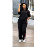 Luxury Black Athleisure Two-Piece Set
