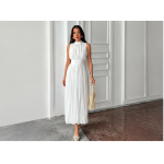 Elegant Pleated Sleeveless Maxi Dress