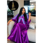 Elegant Embroidered Kaftan Dress - Image 4