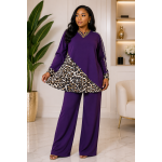 Leopard Accent Bling Chain Two-Piece Set - Image 3