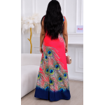 Peacock Print Maxi Dress - Image 3
