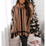 Elegant Striped Knit Sweater Tunic Set - Image 4