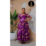 Royal Purple Floral Maxi Dress