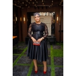 Black Lace Luxe Midi Dress