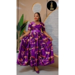 Royal Purple Floral Maxi Dress - Image 3