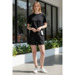 Classic Black Tailored Shorts - Image 2