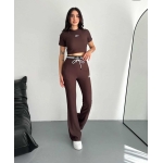 Cropped Top Athleisure Two-Piece Set